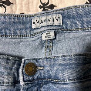 Ava & Viv Women's High Rise Light Blue Jeans